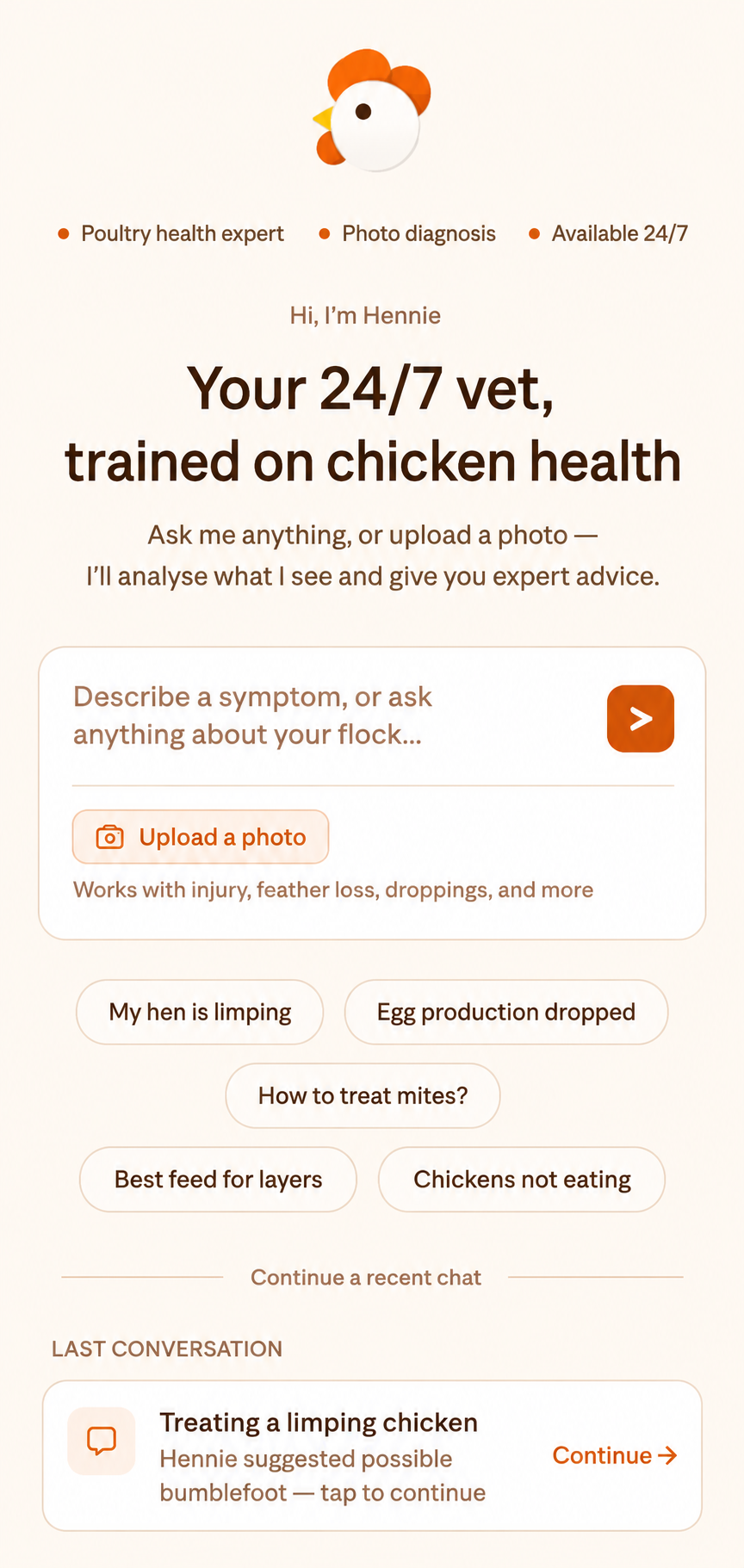 Flockline app home screen
