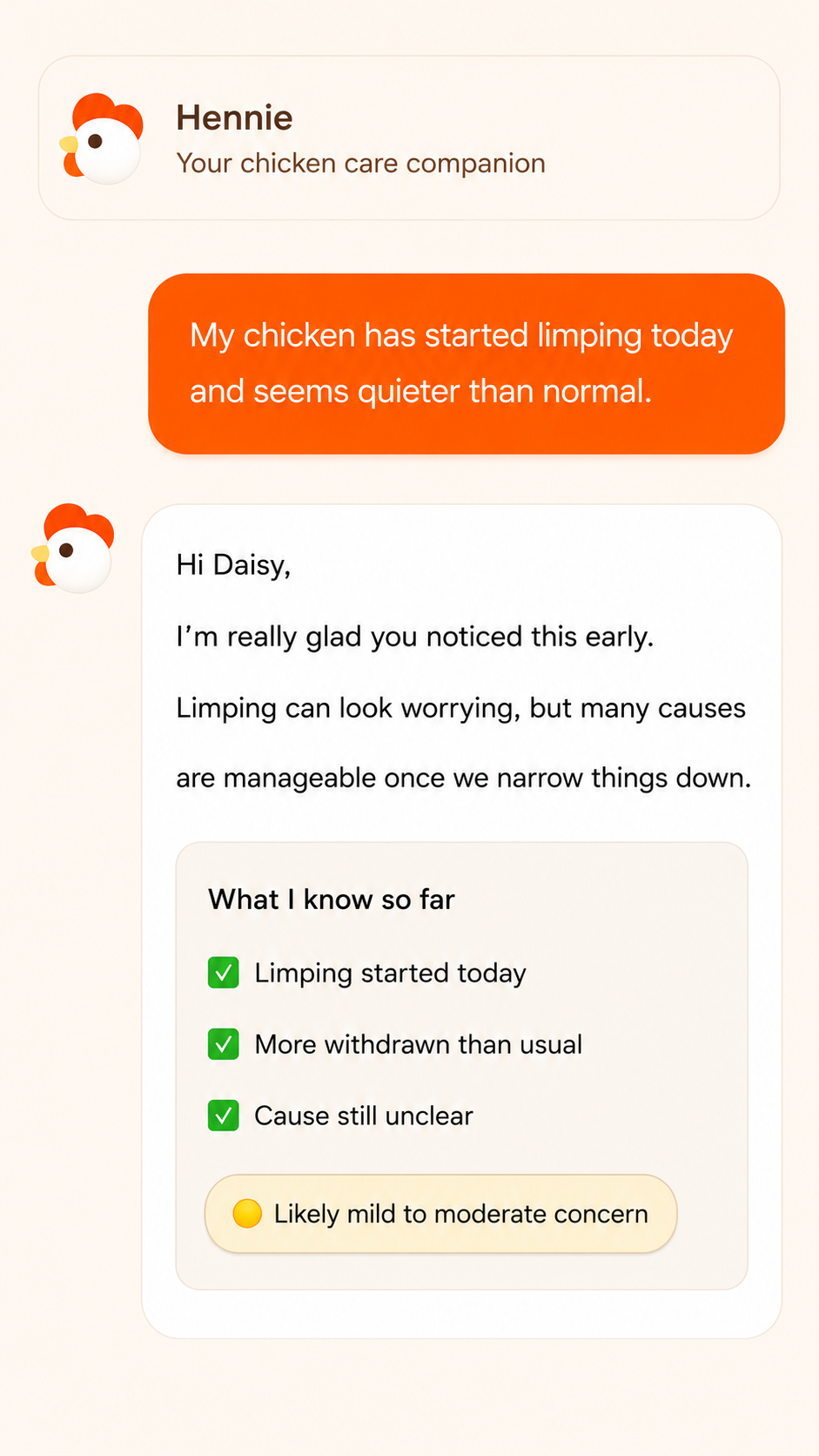 Flockline app chat screen